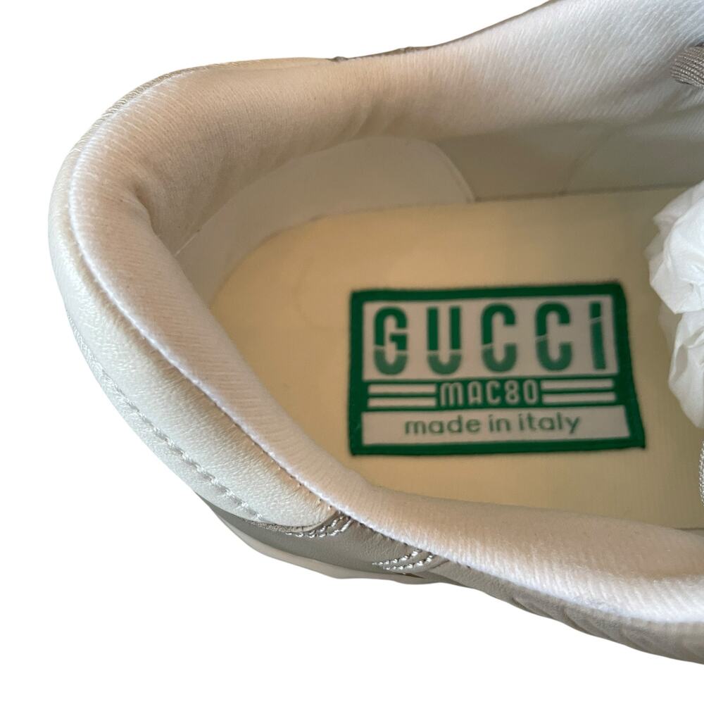Gucci Men's Mac80 GG Low Top Sneaker Taupe & Off White 778301 Size 11.5 US 12 - Picture 12 of 16